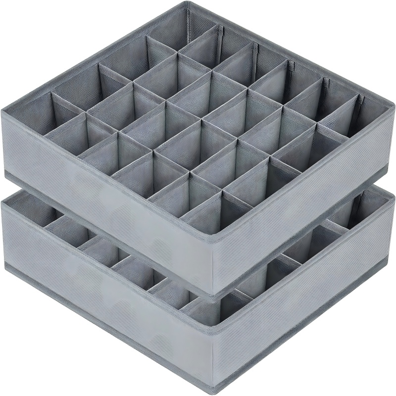 Sock Organizer Tray - 24 Bölmeli Katlanabilir Saklama Düzenleyici Kutusu,