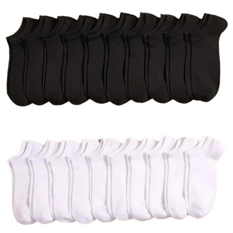 Ankle Sock Low Cut - 10/20/50/100 çift beyaz çoraplar kadın erkek