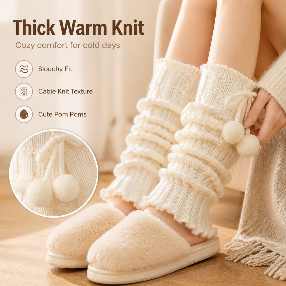 Örme Bacak Isıtıcıları, Fırfır - Boot Sock Slouchy incelemesi ve fiyatı
